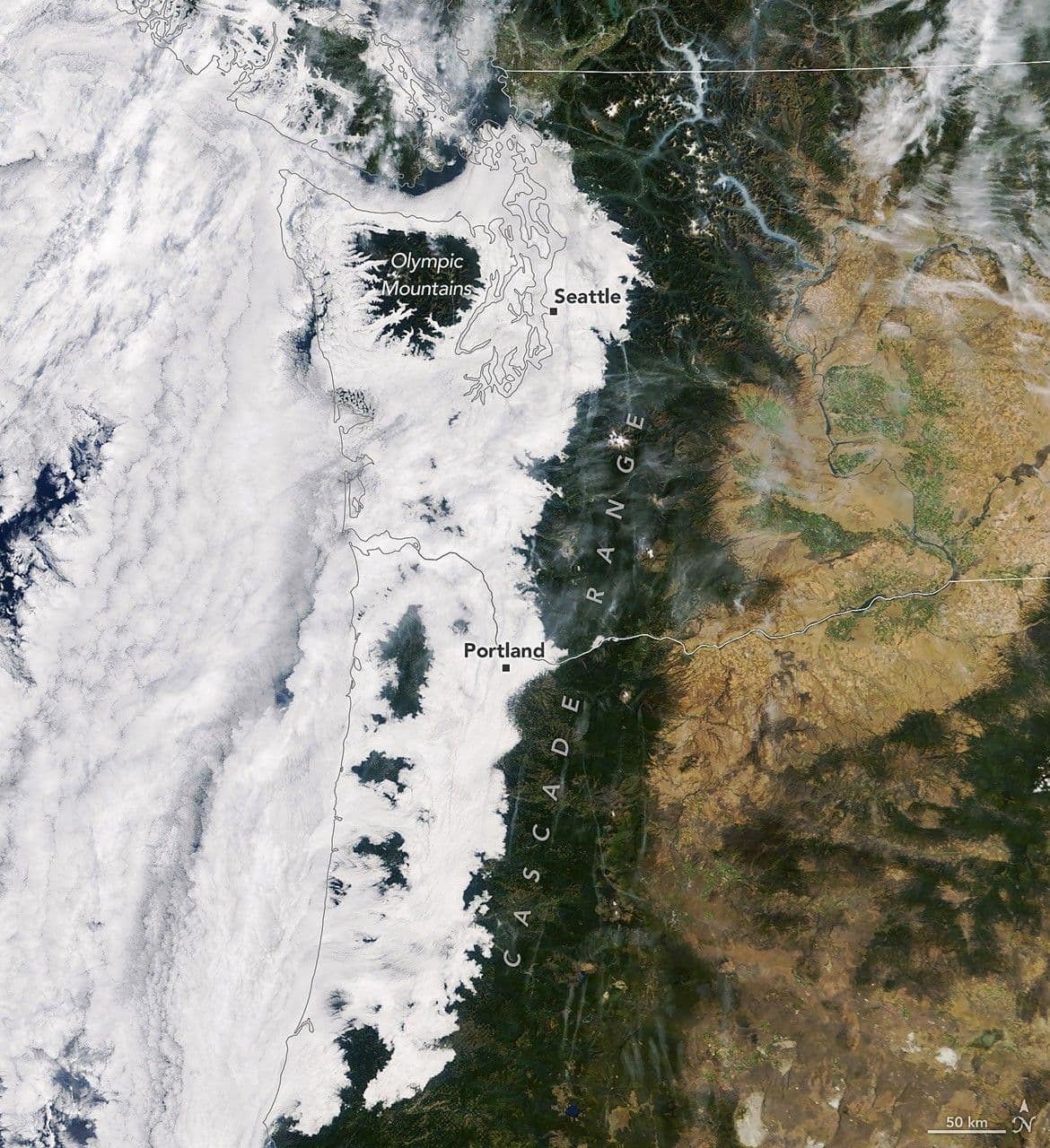 Cloudy Cloak Over the Northwest