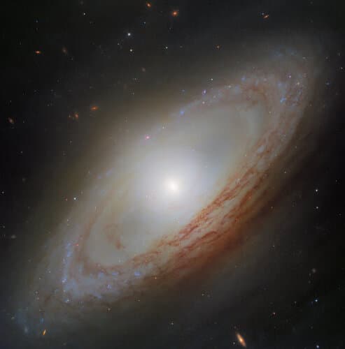 A galaxy spinning out of sync