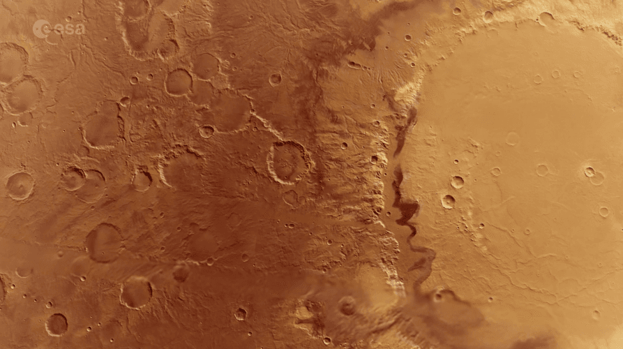 Fly around Schiaparelli Crater with Mars Express