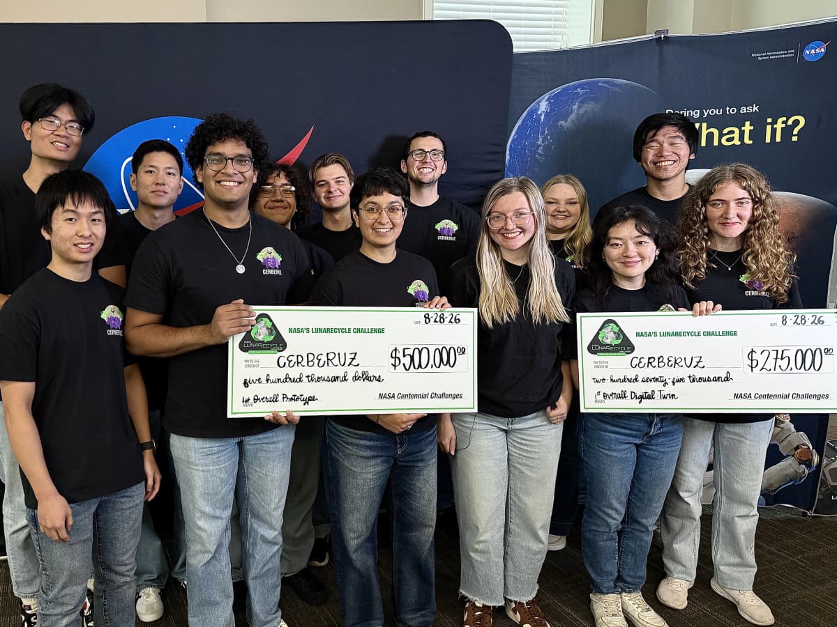 NASA Awards First Prize in Phase 2 of Agency’s LunaRecycle Challenge